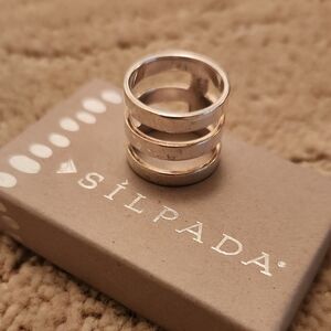 Silpada Designs three banded ring size 6
